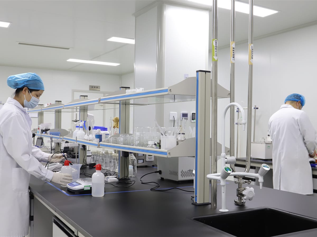 In-house laboratory testing formulations before production
